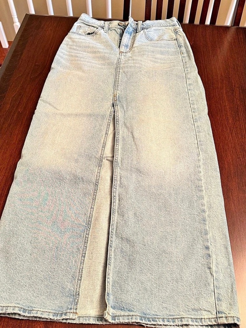 Universal Thread Front Slit Denim Maxi Skirt Denim Maxi Skirt Size 00